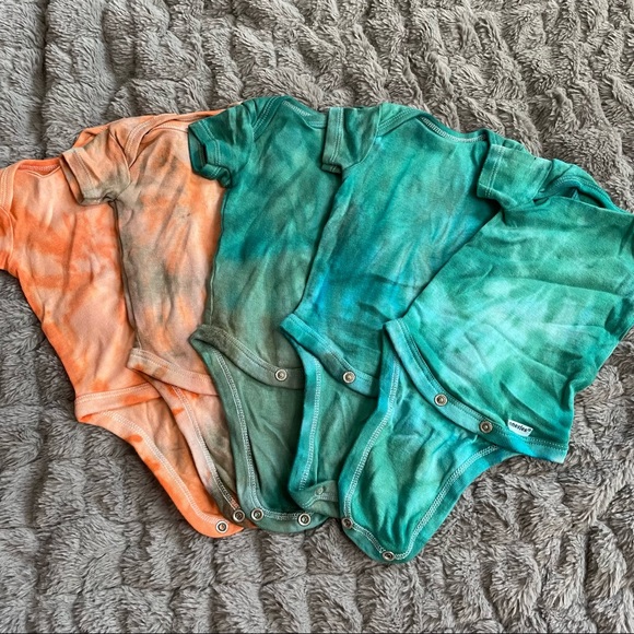 Carter's Other - lot of 5 hand dyed onesies